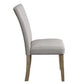 Benzara BM279732 Lui 26" Modern Side Chairs with Button Tufted Back in White and Oak