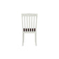 Benzara BM280320 22" Solid Wood Classic Slatted Side Chairs in White and Brown