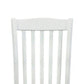 Benzara BM280320 22" Solid Wood Classic Slatted Side Chairs in White and Brown