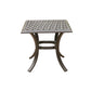 Benzara BM284107 Wynn 22" Pewter Gray Square Lattice Surface Metal Patio End Table