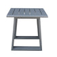 Benzara BM284111 Carlo 23" Slate Gray Square Plank Top Aluminum Outdoor End Table