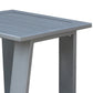 Benzara BM284111 Carlo 23" Slate Gray Square Plank Top Aluminum Outdoor End Table