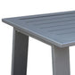 Benzara BM284120 Carlo 50" Slate Gray Square Plank Top Aluminum Outdoor Coffee Table