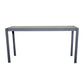 Benzara BM284156 Carlo 80" Slate Gray Powder Coated Cast Aluminum Outdoor Bar Table