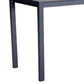 Benzara BM284156 Carlo 80" Slate Gray Powder Coated Cast Aluminum Outdoor Bar Table