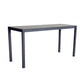 Benzara BM284156 Carlo 80" Slate Gray Powder Coated Cast Aluminum Outdoor Bar Table