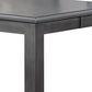 Benzara BM284338 Ivy 60" Modern Gray Rectangular Rubberwood Dining Table with Molded Trim