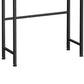 Benzara BM284574 165" Warm Gray Iron Over The Toilet Bathroom Rack With Wood Shelves