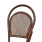 Benzara BM284741 19" Dual Toned Brown Classic Rattan Wood Armless Chair With Curved Back