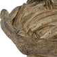 Benzara BM284955 9" Natural Brown Handcrafted Accent Table Bowl With Resin Lovebirds Nest