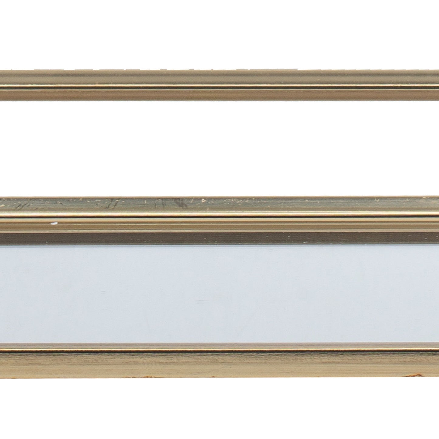 Benzara BM285927 22" and 20" Antique Gold Metal Frame Mirrored Decorative Tray, Set of 2