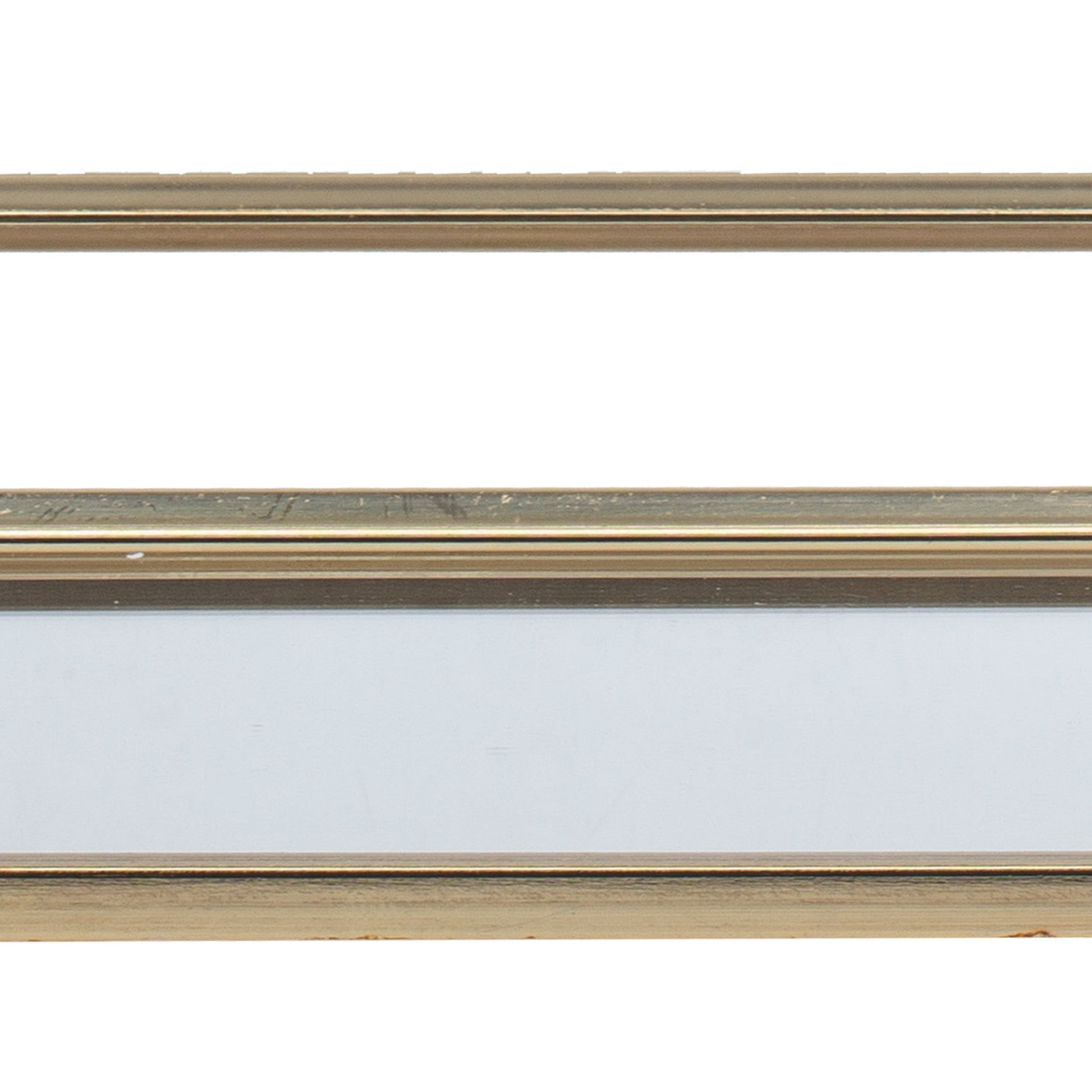 Benzara BM285927 22" and 20" Antique Gold Metal Frame Mirrored Decorative Tray, Set of 2