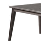 Benzara BM286291 Kya 60" Rectangular Dining Table with Dark Gray Top, Gray Tapered Legs