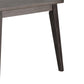 Benzara BM286291 Kya 60" Rectangular Dining Table with Dark Gray Top, Gray Tapered Legs