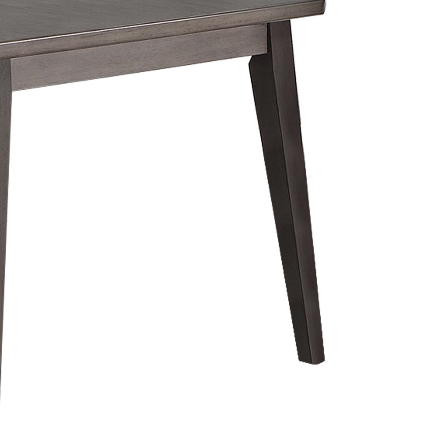 Benzara BM286291 Kya 60" Rectangular Dining Table with Dark Gray Top, Gray Tapered Legs