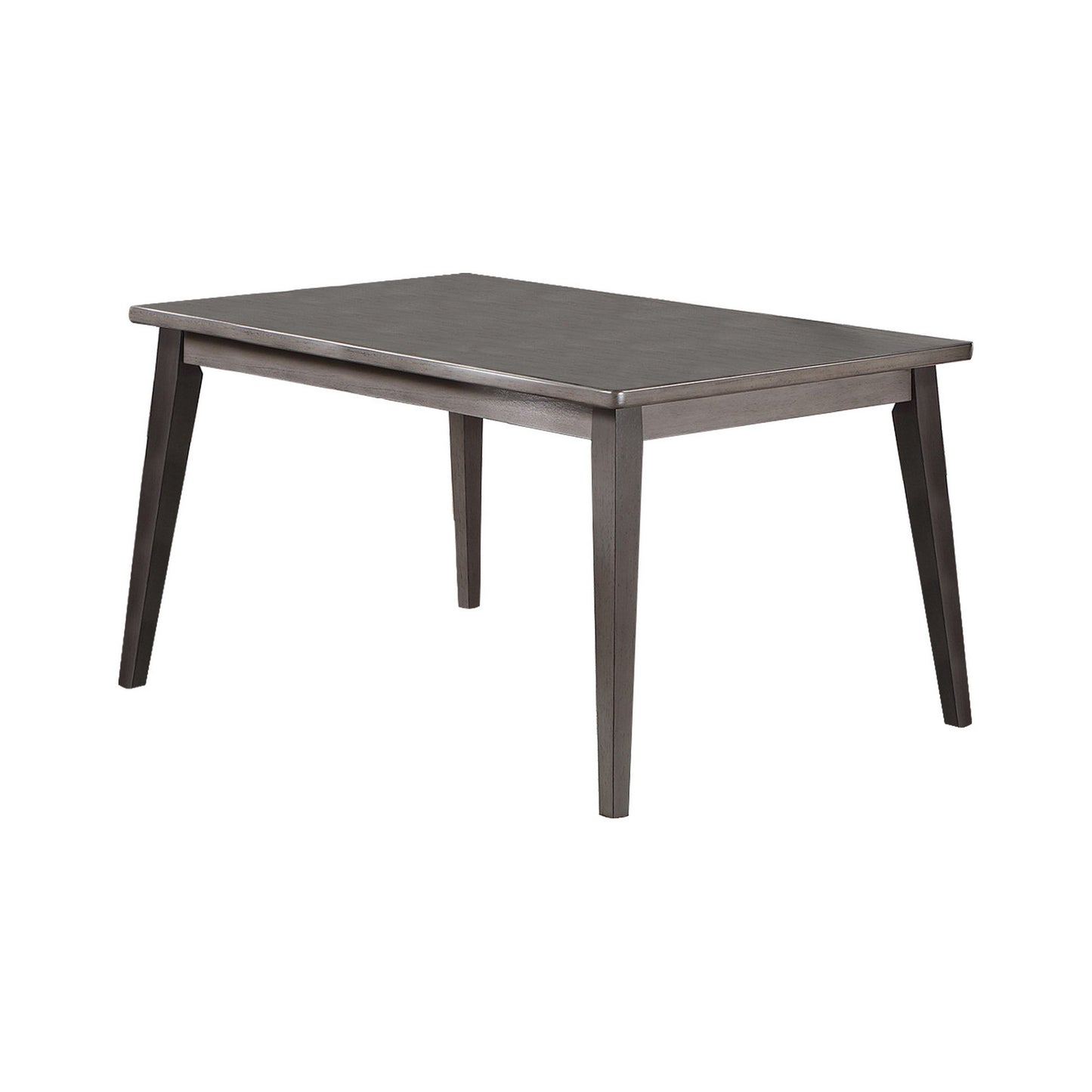 Benzara BM286291 Kya 60" Rectangular Dining Table with Dark Gray Top, Gray Tapered Legs