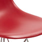 Benzara BM288109 Louie 21" Striking Red Modern Side Chair with Chrome Finished Legs