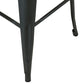 Benzara BM288192 Gene 30" Black Metal Frame Bar Stool With Industrial Style Wood Seat