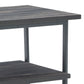 Benzara BM294082 43" Gray Composite Wood Surface Modern Coffee Table With Metal Base