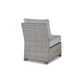 Benzara BM296963 24" Outdoor Accent Chair with Gray Cushions and All-Weather Resin Wicker