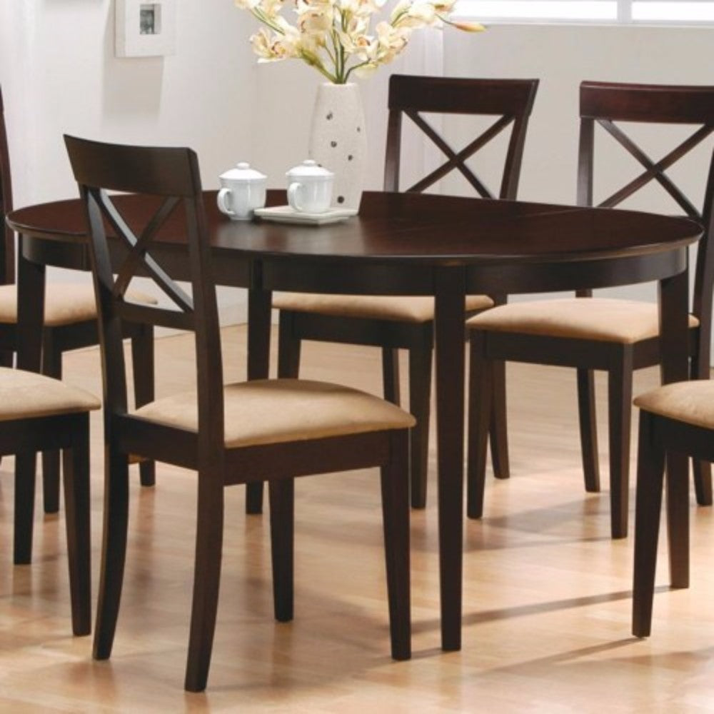 Benzara BM68977 Modish Oval Shaped Wooden Dining Table, Brown