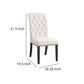 Benzara Beige & Black Chic Wooden Dining Side Chair, Set of Two