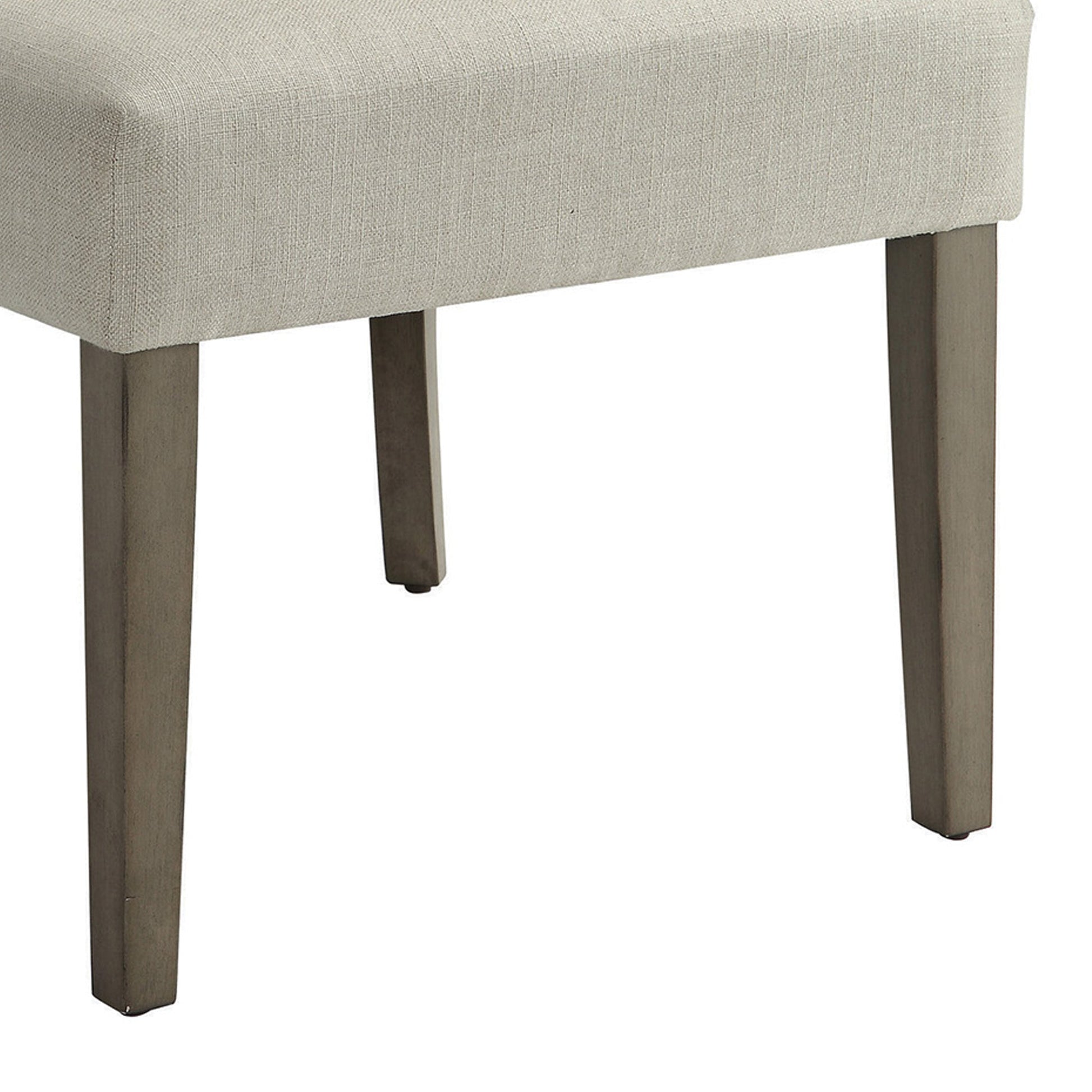 Benzara Beige Luxurious And Comfy Button Tufted Dining Chair