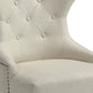 Benzara Beige Luxurious And Comfy Button Tufted Dining Chair