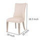 Benzara Beige Parson Style Fabric Padded Dining Chair With Nailhead Trim Set of Two