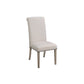 Benzara Beige Rolled Back Parson Dining Chair, Set of Two