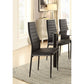 Benzara Black Bi-Cast Vinyl Side Chairs With Curvy Backs Set of Two