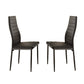 Benzara Black Bi-Cast Vinyl Side Chairs With Curvy Backs Set of Two