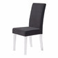 Benzara Black Modern Dining Chair With Curved Back Velvet Upholstered Set of Two