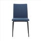 Benzara Blue Sleek Fabric Dining Chair With Diamond Stitching Set of Two