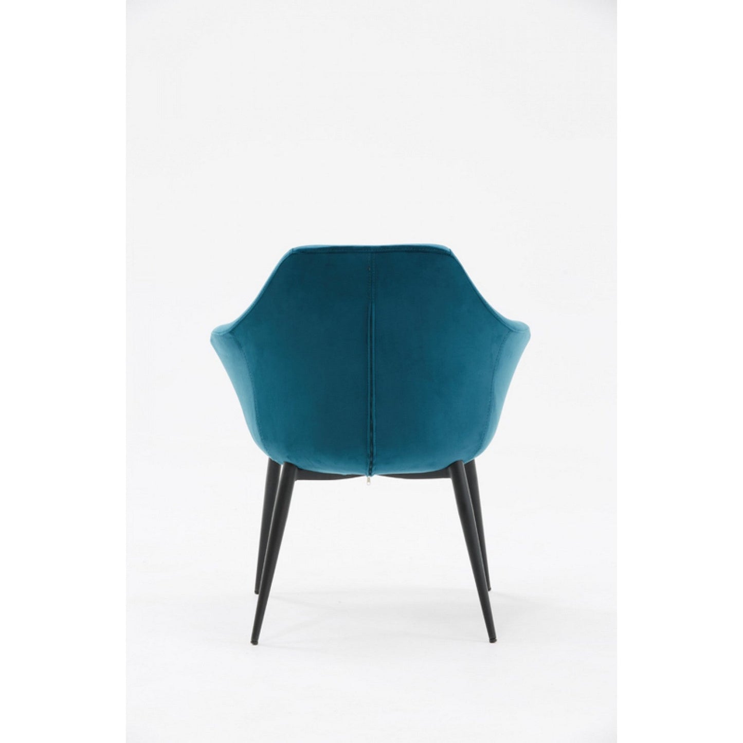 Benzara Blue Velvet Upholstered Dining Chair With Padded Seat