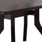 Benzara Brown Dining Table With Wooden Top and Angled Legs