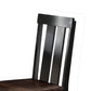 Benzara Brown Rubber Wood Dining Chair With Slatted Back Set of Two