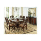 Benzara Brown Wood Side Chair With Deep Engraved Design and Beige Upholstery Set of Two