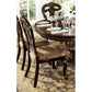 Benzara Brown Wood Side Chair With Deep Engraved Design and Beige Upholstery Set of Two