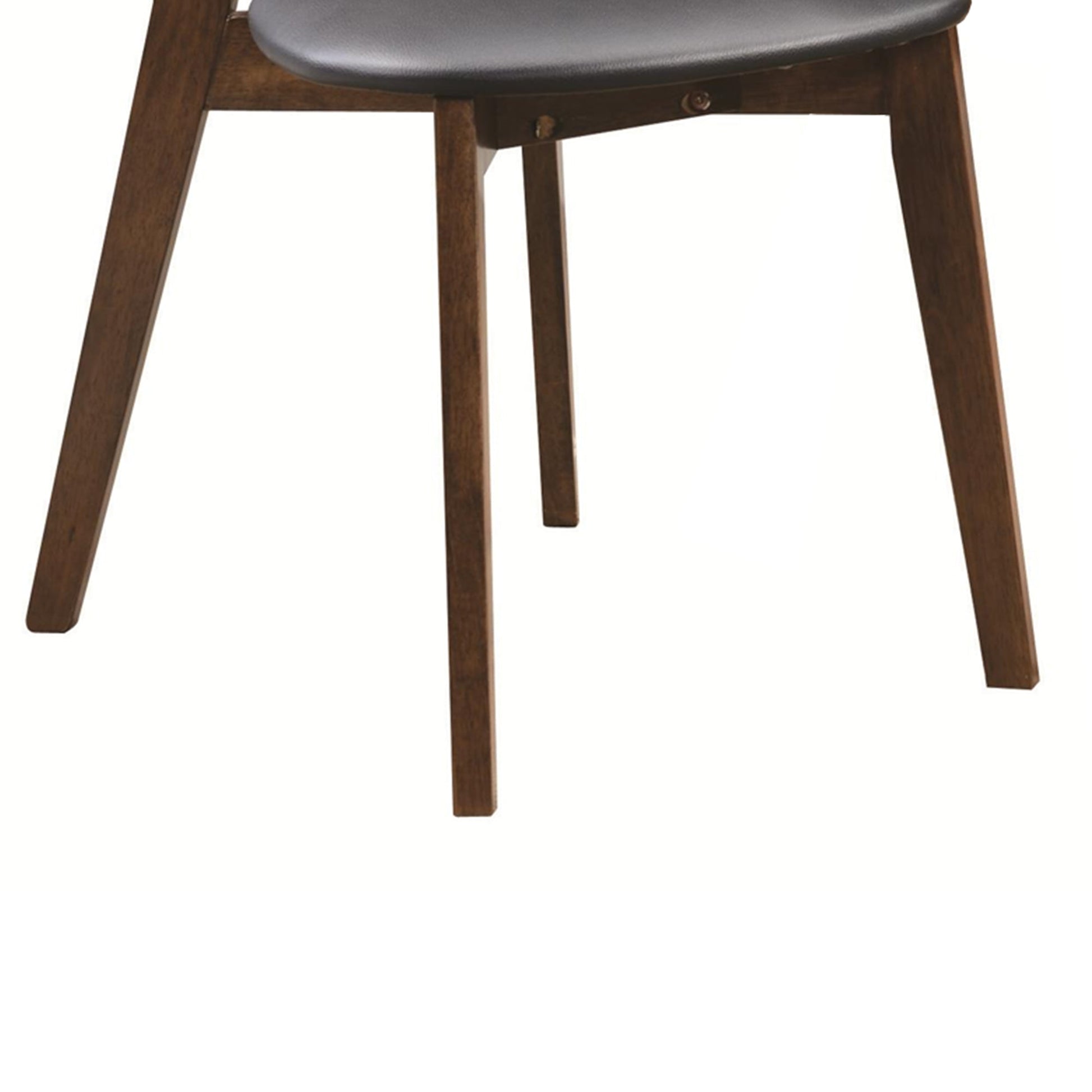 Benzara Brown and Black Quaint Dining Side Chair With Curved Back Set of Two