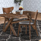 Benzara Brown and Black Quaint Dining Side Chair With Curved Back Set of Two