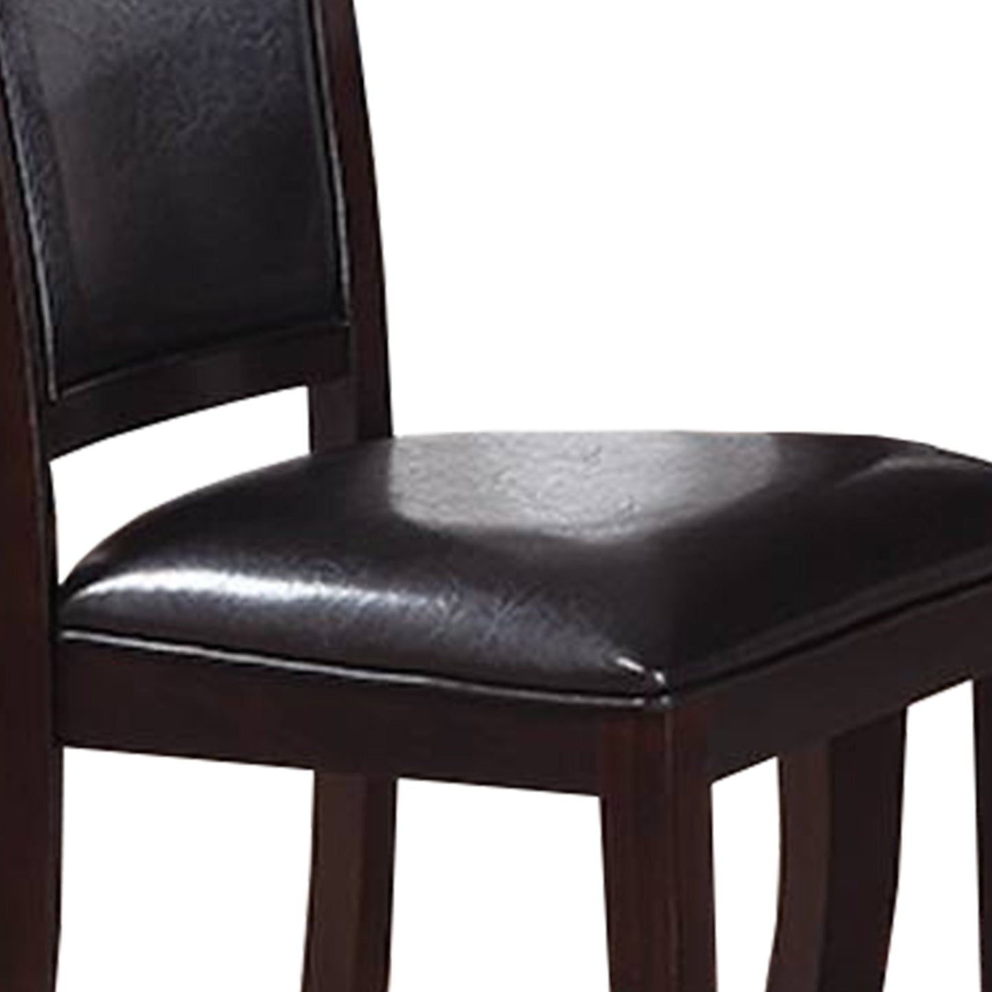 Benzara Dark Brown Retro Style Set Of Two Wooden Dining Chairs Set of Two