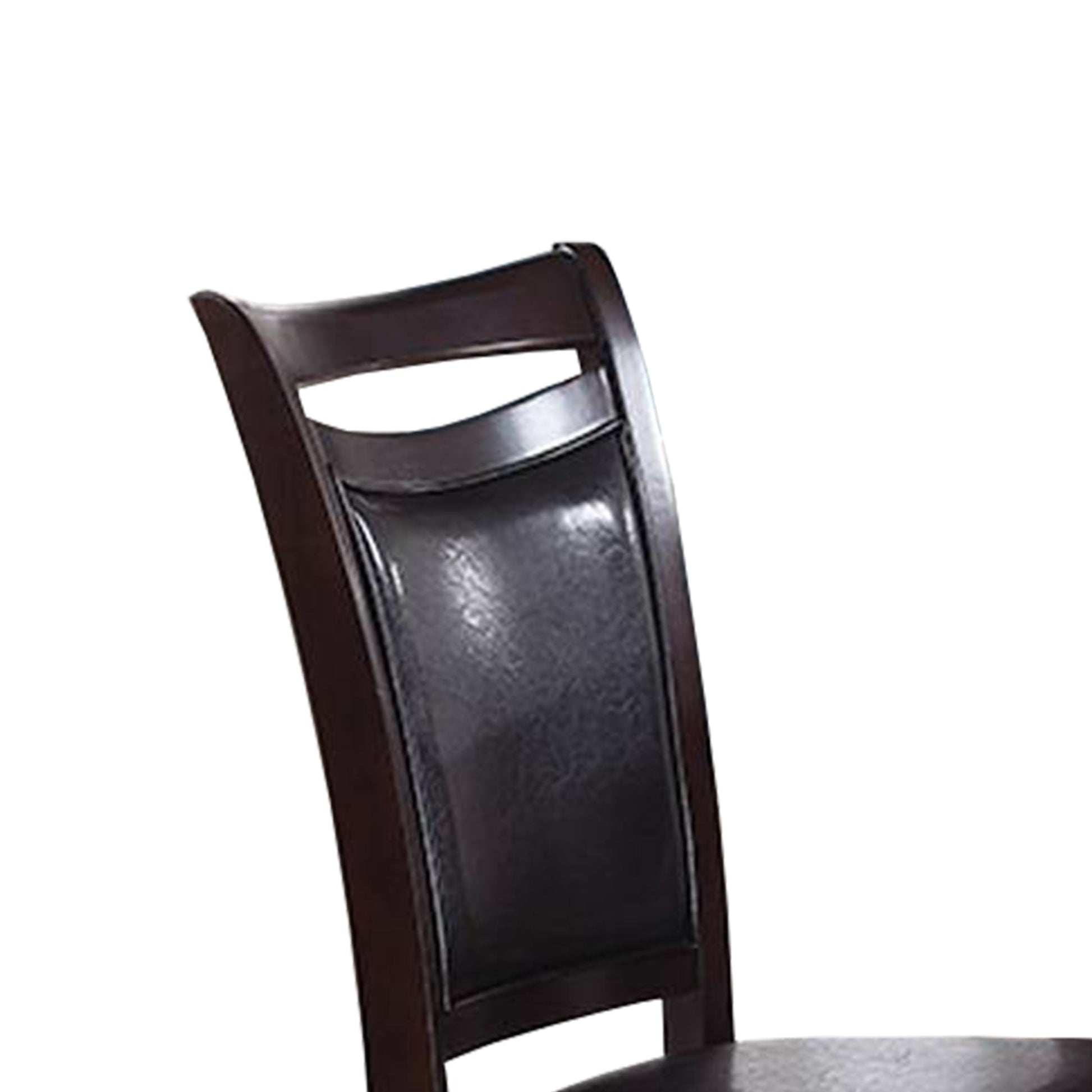 Benzara Dark Brown Retro Style Set Of Two Wooden Dining Chairs Set of Two