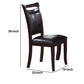 Benzara Dark Brown Retro Style Set Of Two Wooden Dining Chairs Set of Two