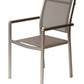 Benzara Gray Aluminium Frame Dining Chair Set of Six