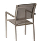 Benzara Gray Aluminium Frame Dining Chair Set of Six