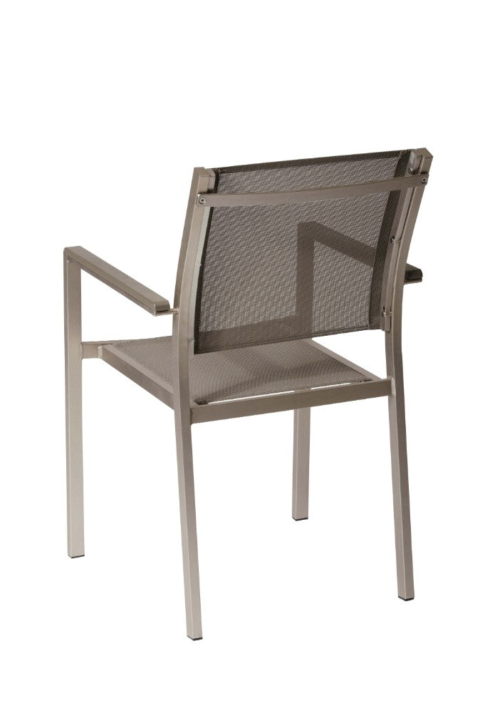 Benzara Gray Aluminium Frame Dining Chair Set of Six