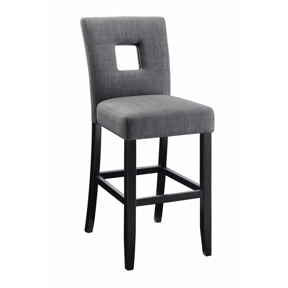 Benzara Gray & Black Wooden Dining Counter Height Chair, Set of Two