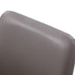 Benzara Gray Bonded Leather Dining Chair With Flared Armrest And Metal Legs