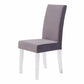 Benzara Gray Curved Back Velvet Upholstered Modern Dining Chair, Set of Two